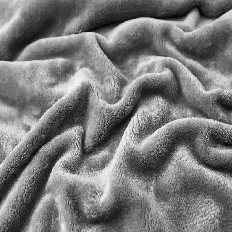 Nautica Solid Ultra Soft Plush Fleece Blanket
