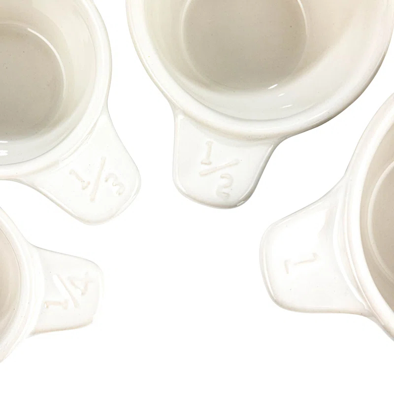 Creative Co-Op Creative Co-Op Melange 4 -Piece Ceramic Measuring Cup Set