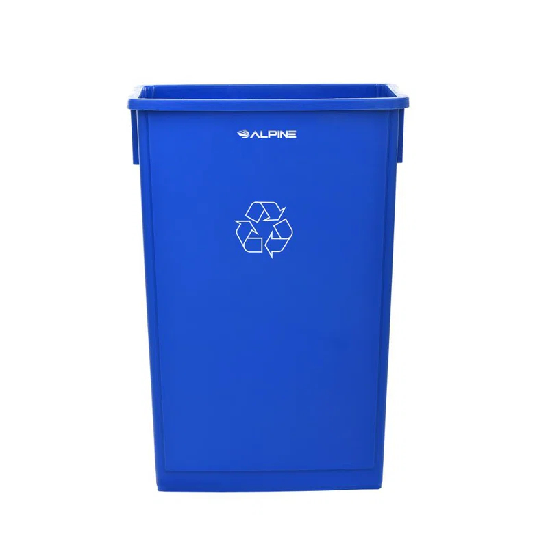 Alpine Industries 23 Gallon Trash Can Recycle Bin and Drop Slot Lid