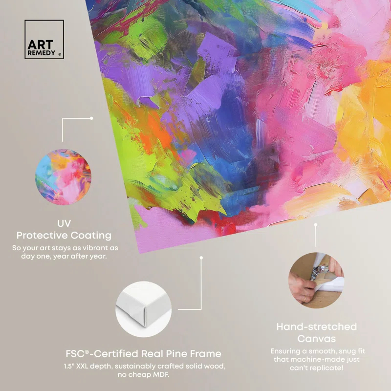 Art Remedy Blissful Palette Canvas Modern Color Abstract by Art Remedy