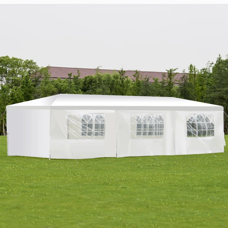 Costway 30 Ft. W x 10 Ft. D Steel Party Tent Canopy