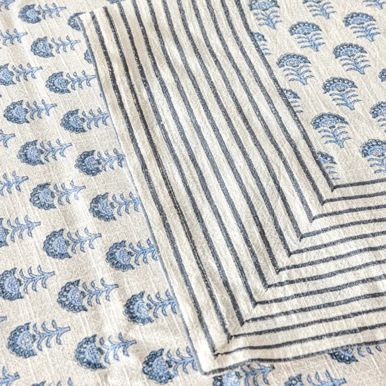 over&back Hand-Blocked Tablecloth
