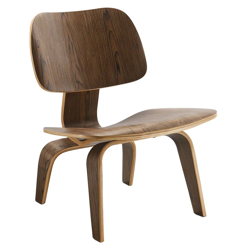Modway Molded Walnut Plywood Lounge Chair by Modway