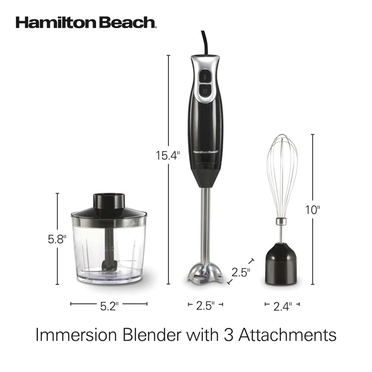 Hamilton Beach Hamilton Beach Immersion Blender With 3 Attachments