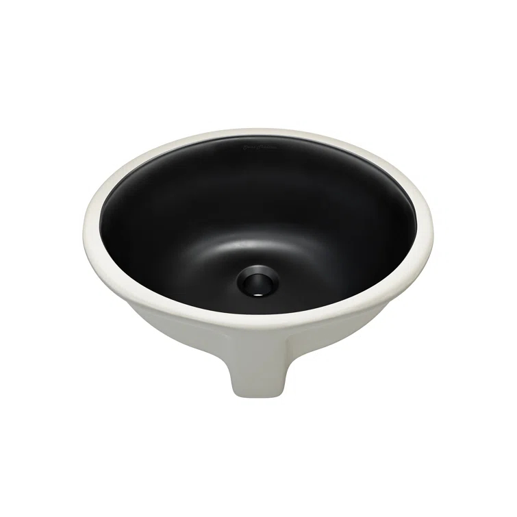 Swiss Madison Monaco 19" Ceramic Undermount Bathroom Sink In Matte Black SM-UM621MB
