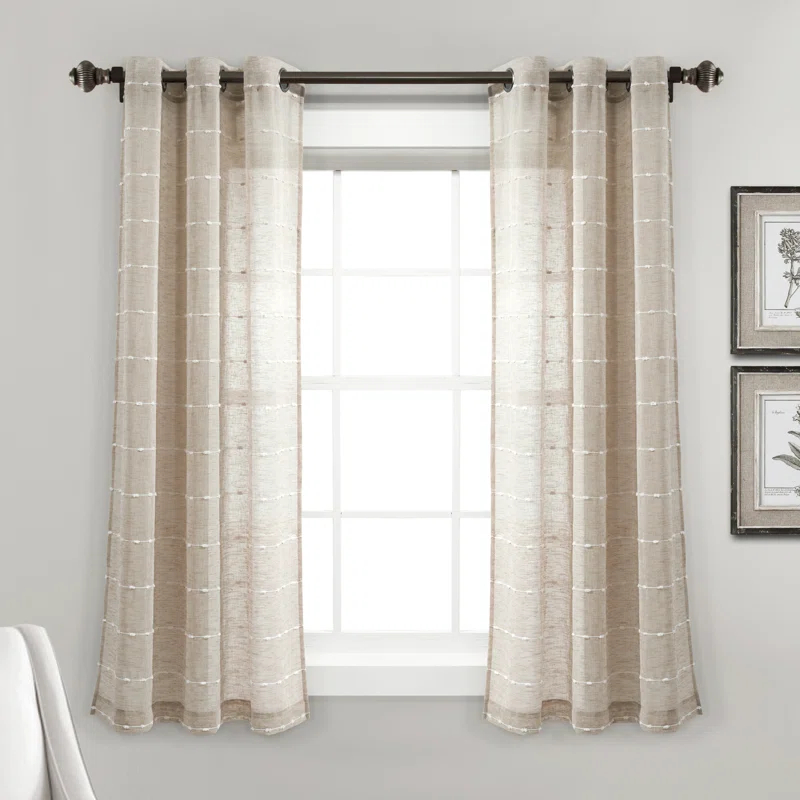 Lush Decor Polyester Sheer Curtain Pair (Set of 2)