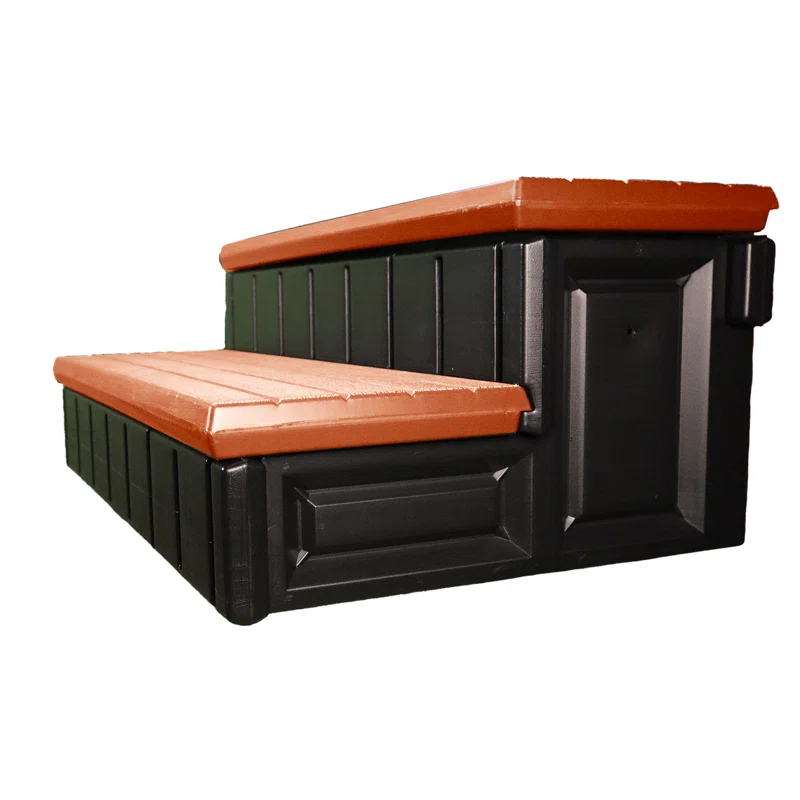 Confer Plastics Confer Plastics 36" Storage Spa Steps Espresso