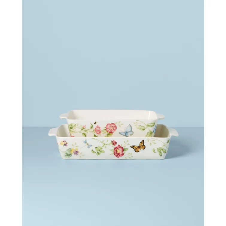 Lenox Butterfly Meadow Rectangular Baker 2-Piece Set