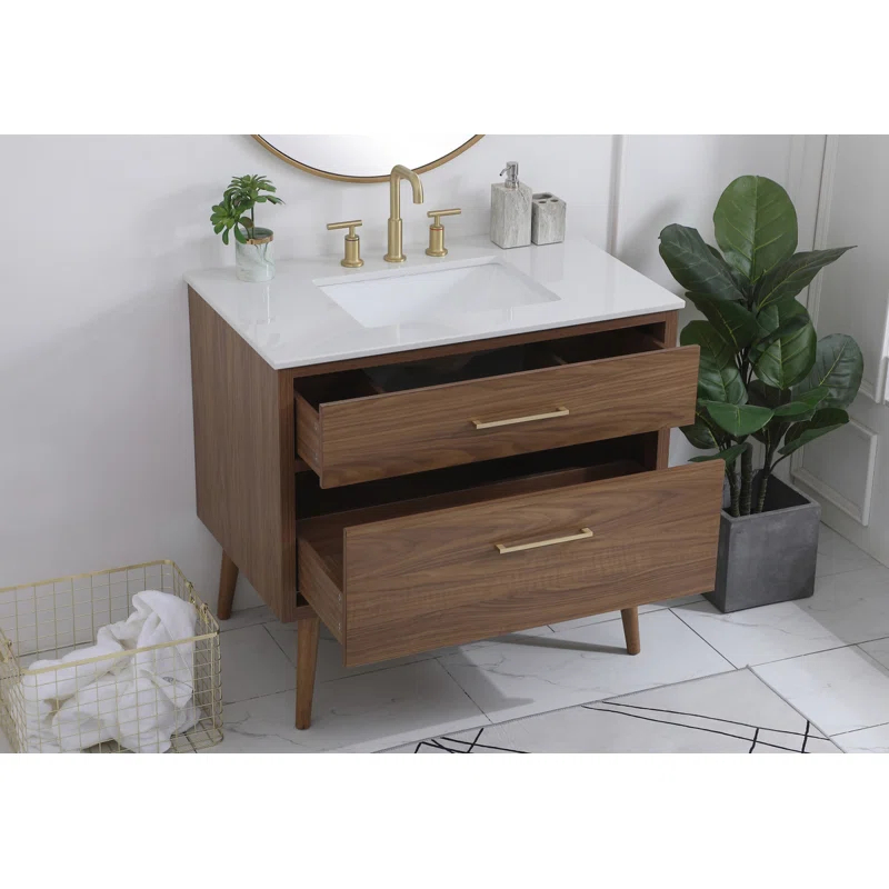 Elegant Kitchen and Bath Elegant Kitchen and Bath 36 Inch Bathroom Vanity in White