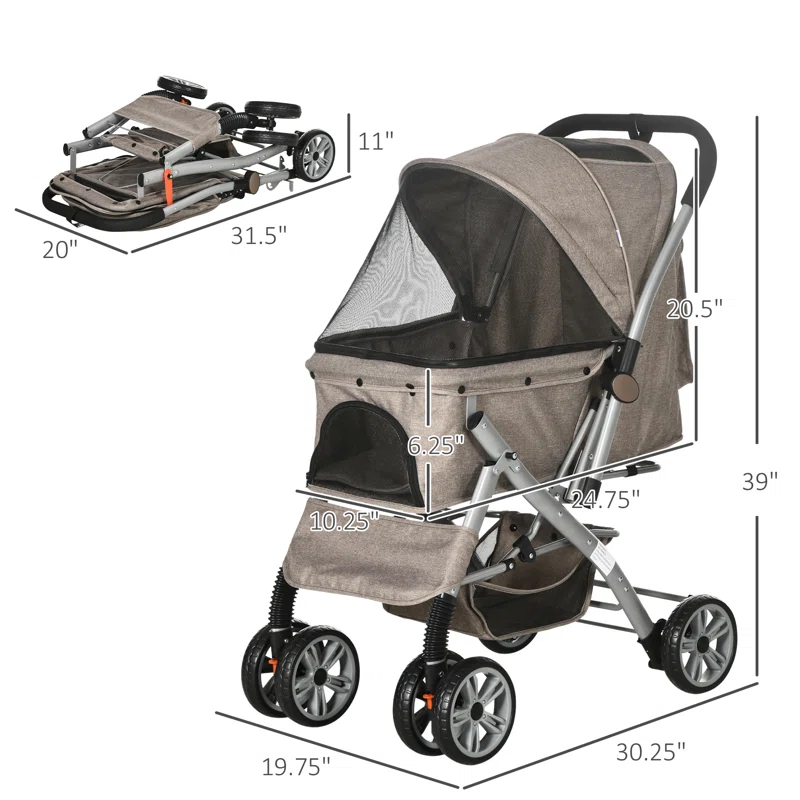 Erie Foldable Pet Stroller