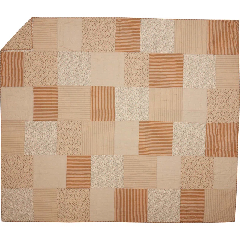 VHC Brands Farmhouse / Country Cotton Twill Patchwork Quilt