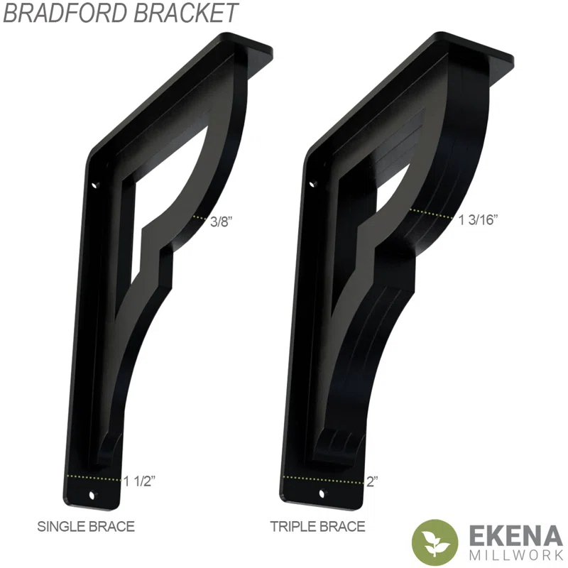 Ekena Millwork Bradford Wrought Iron Bracket