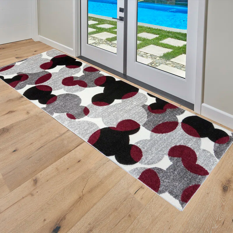 Disney by Gertmenian Licensed Disney Mickey Mouse Bravo White/Red/Black Area Rug