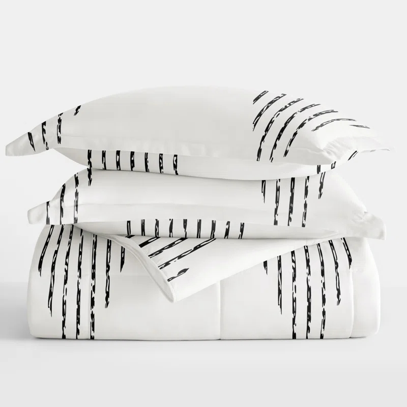 Becky Cameron Soft Diamond Stripe Down-Alternative Comforter Set