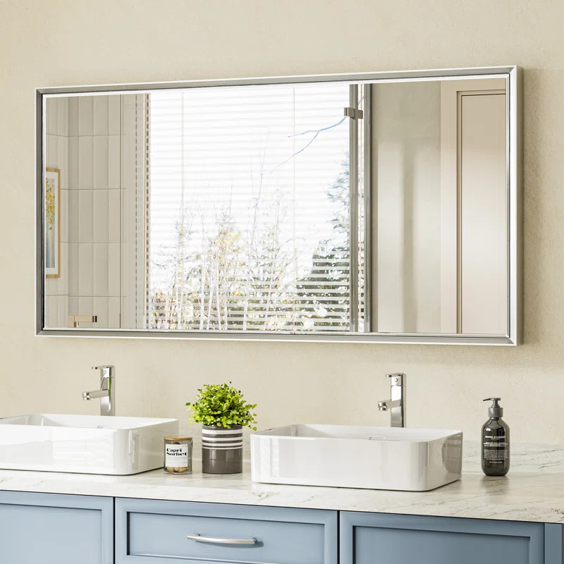 Decorative Wall Mirror Beveled Design, Bathroom Vanity Mirror Accent Mirror Finish