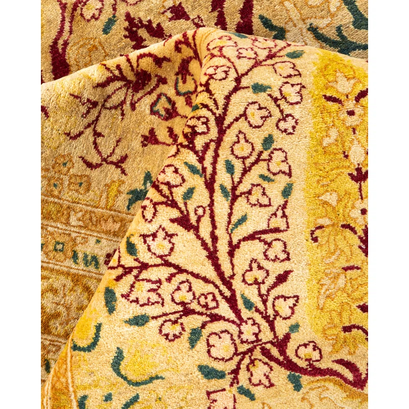 Isabelline Vladanka One-of-a-Kind 8' 3" X 10' 1" 2000s Wool Area Rug in Yellow