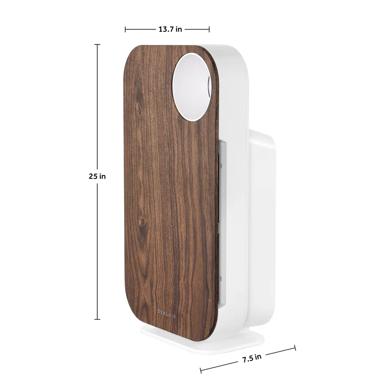 OVAL AIR 3-Stage H13 True HEPA 5-in-1 Air Purifier reduces Allergies, Asthma, Pets, Odor, Smoke