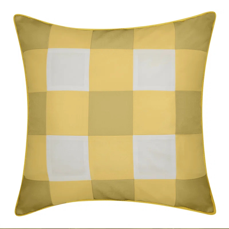 Fresh Ideas Edie@Home Gingham Indoor/Outdoor Reversible Throw Pillow