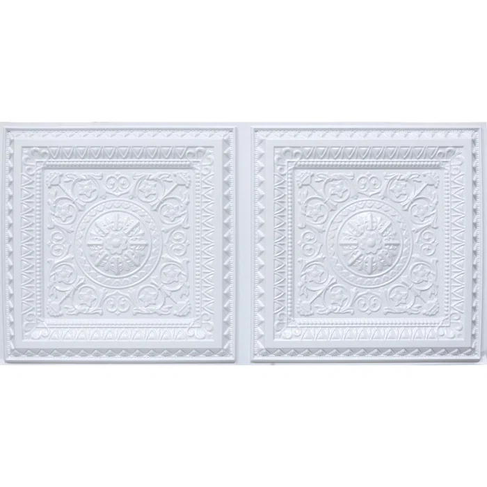 uDecor Economy La Scala Drop-In PVC Ceiling Tile (Set of 10)