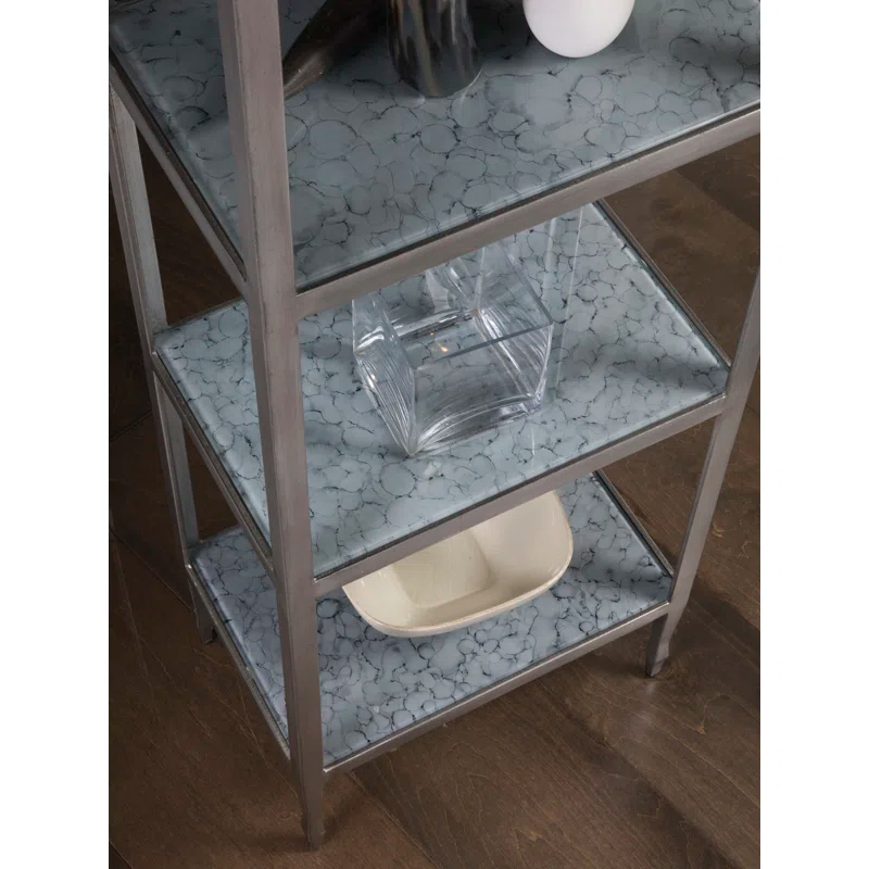 Signature Designs Sashay Silver Slim Etagere