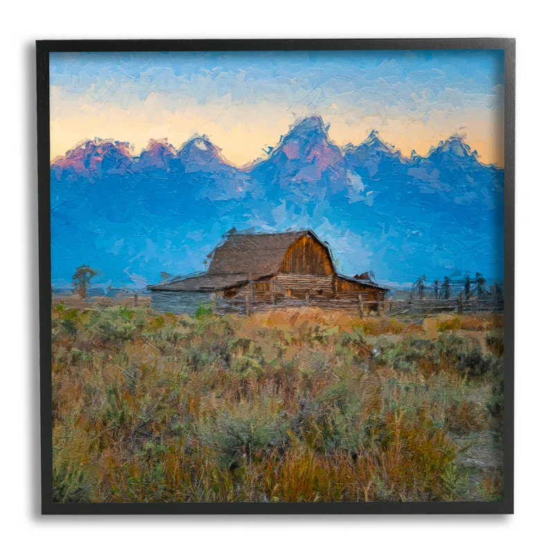 Stupell Industries " Countryside Farm Pasture Barn Bold Blue Sunset " by Daniel Sproul