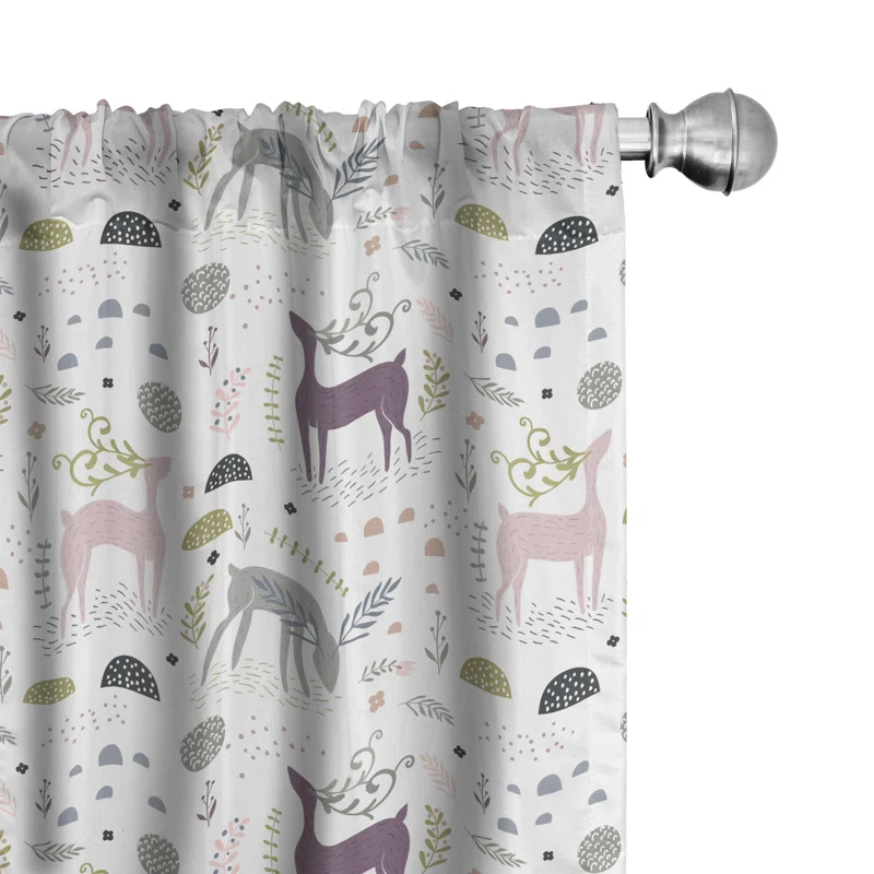 Forest Semi-Sheer Rod Pocket Curtain Panels (Set of 2)