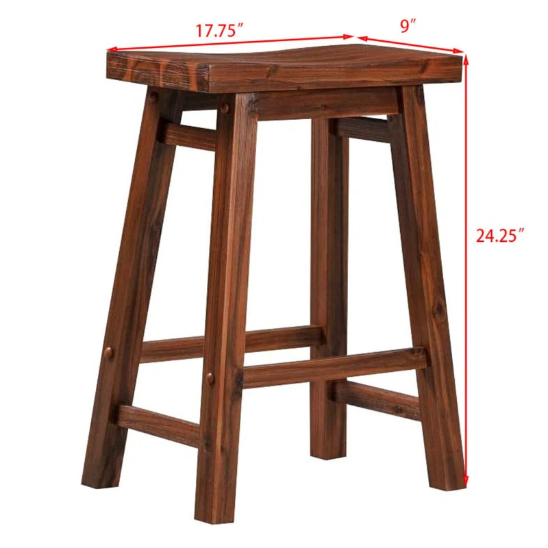 NIHAISHI Backless Saddle Kitchen Counter Stool ,Set of 2