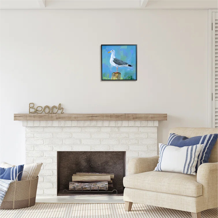 Stupell Industries " Coastal Seagull Painting " by Victoria Barnes Painting Print