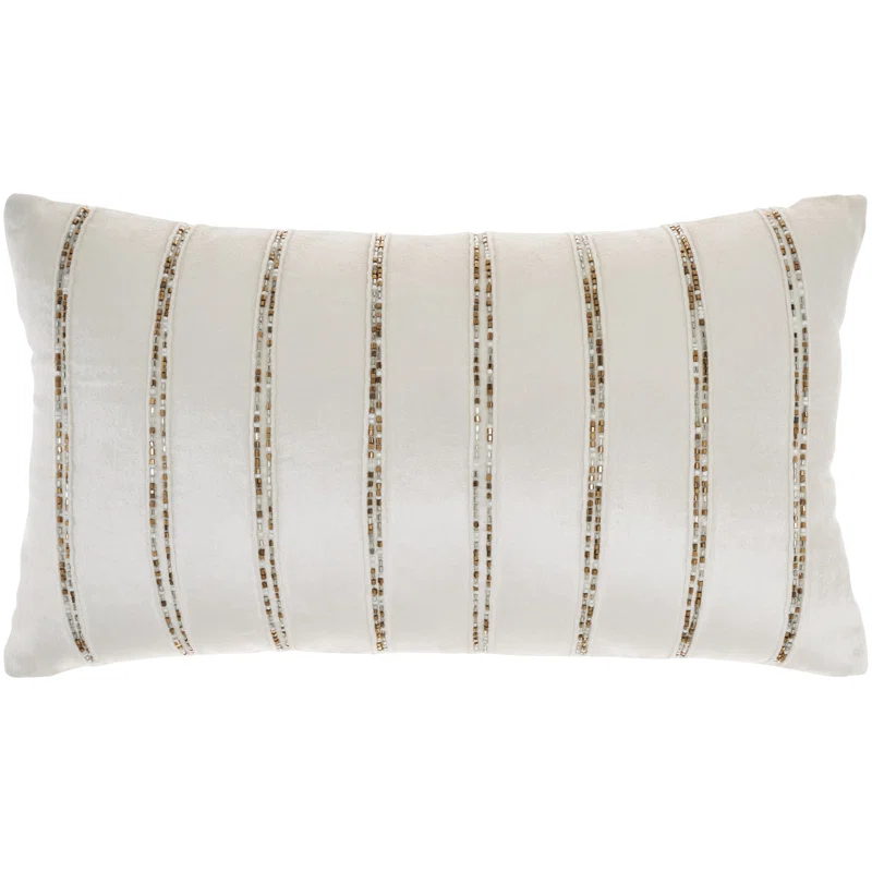 Mina Victory AZ217-012021 Sequined Cotton Blend;Viscose Throw Pillow
