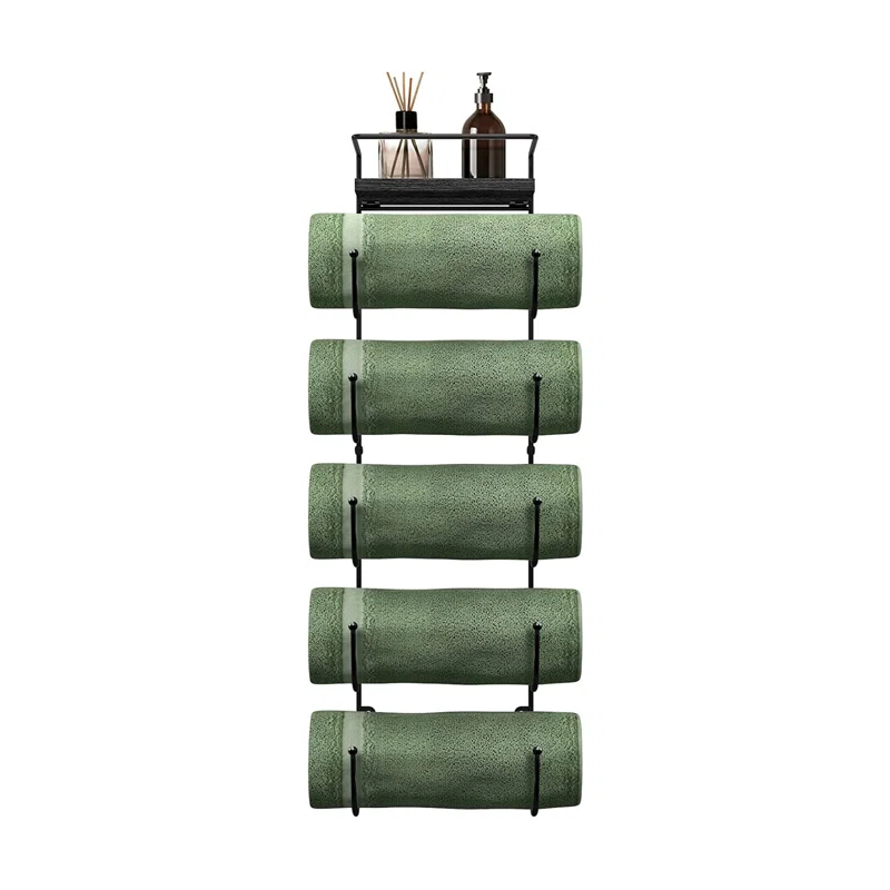 Sorbus 5-Tier Wall Mounted Metal Towel Rack with Shelf