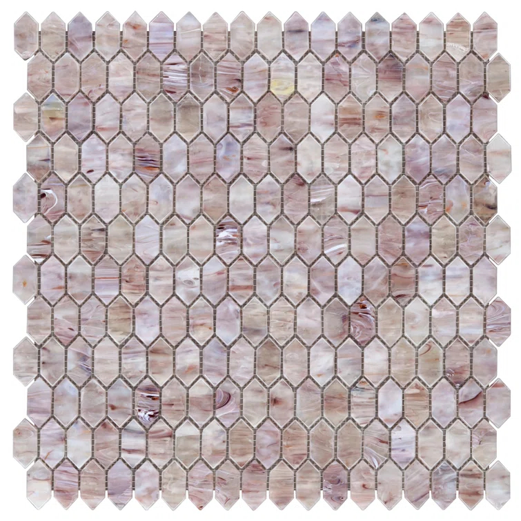 Bond Tile Whisper 11.61" x 11.73" Polished Mini Picket Glass Mosaic Wall Tile (0.94 Sq. Ft. / each)