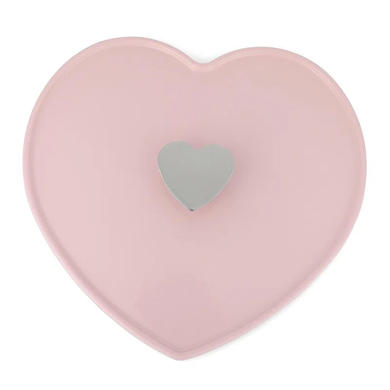 Martha Stewart Martha Stewart Heart Shape 2 QT Enamel Cast Iron Dutch Oven - Pink