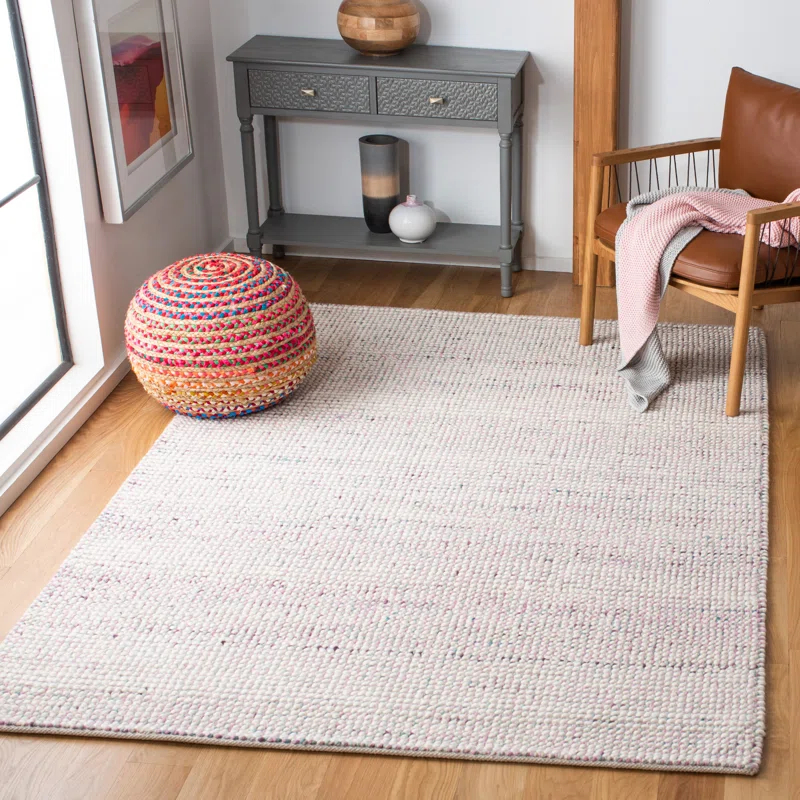 Latitude Run® Vermont Hand Woven Wool Solid Color Rug