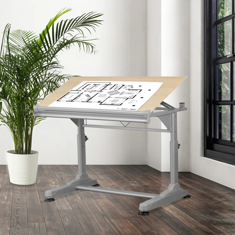Inbox Zero Vevey Adjustable Metal Base Standing Desk