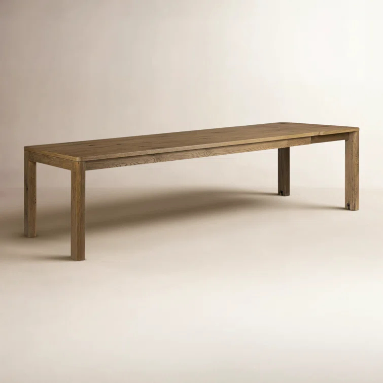 Light Brown Oak Extendable Rectangular Dining Table
