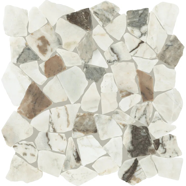 Daltile Gamma Natural Stone Pebble Wall and Floor Mosaic Tile (Set of 10)