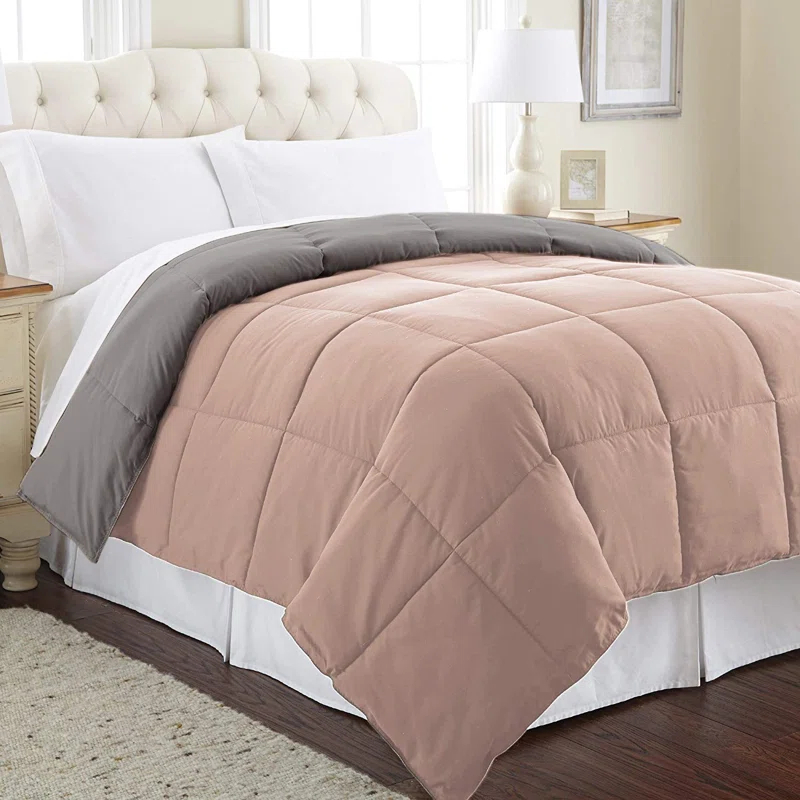 Modern Threads Sanctuary by PCT Down Alternative Microfiber Quilted Reversible Comforter & Duvet Insert - Soft, Comfortable Alternative to Goose Down - Bedding for All Seasons