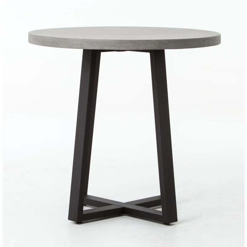 Hollis Indoor / Outdoor Round Dining Table - Gray / 32"