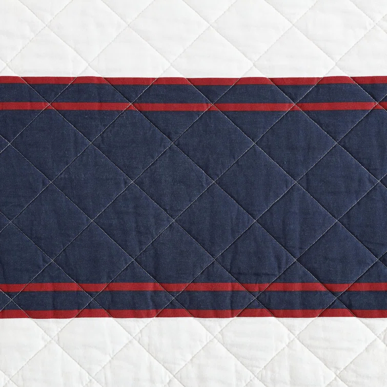 Nautica Prospect Harbor Nautica Wesley Blue Cotton Reversible Quilt Set