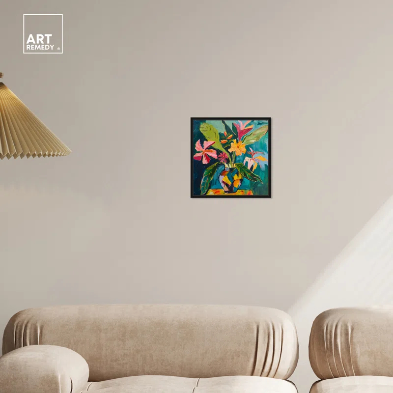 Art Remedy Art Remedy Vase Of Bright Tropical Flowers Ii In Vase Paintings 55959