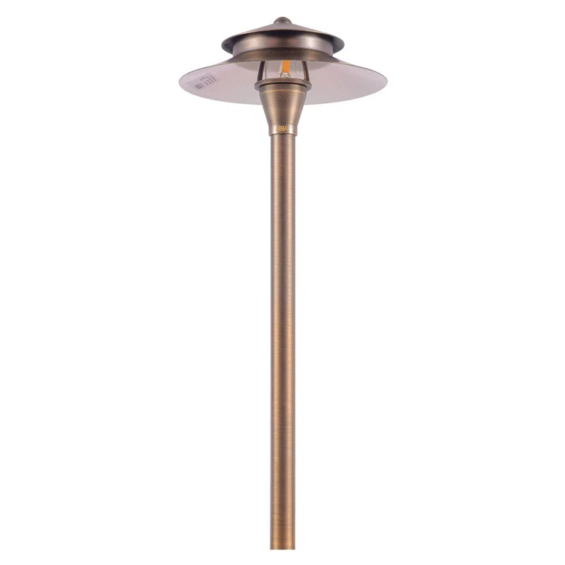 ABBA Lighting USA PLB04 LED Low Voltage Hardwired Brass Pathway Light