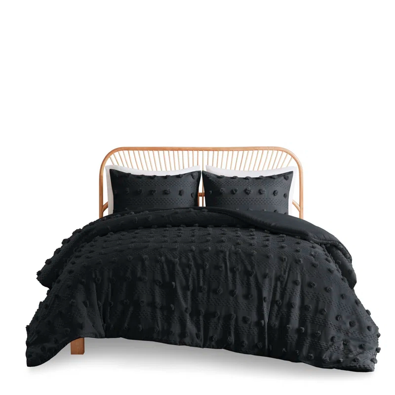 Intelligent Design Clip Jacquard Duvet Cover Set
