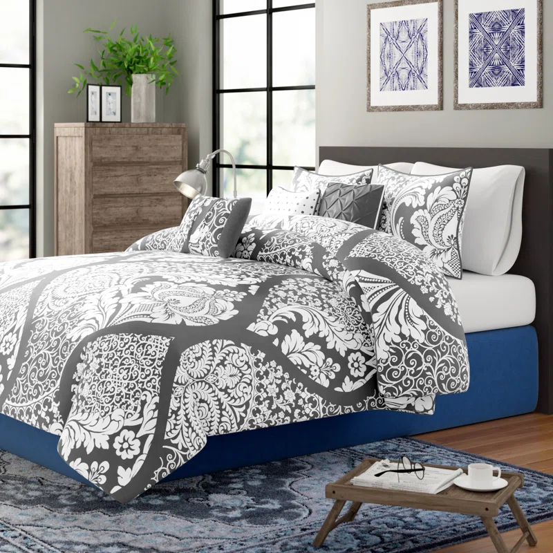 Madison Park Vienna 7 Piece Cotton Printed Comforter Set