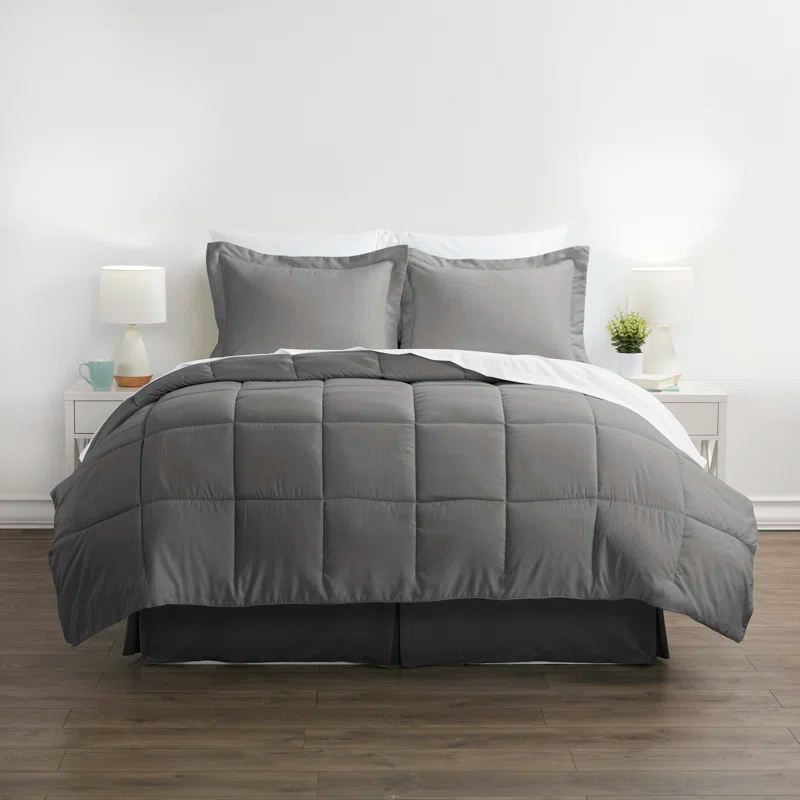 IEnjoy Home Simply Soft 8 Piece Microfiber Complete Bedding Set