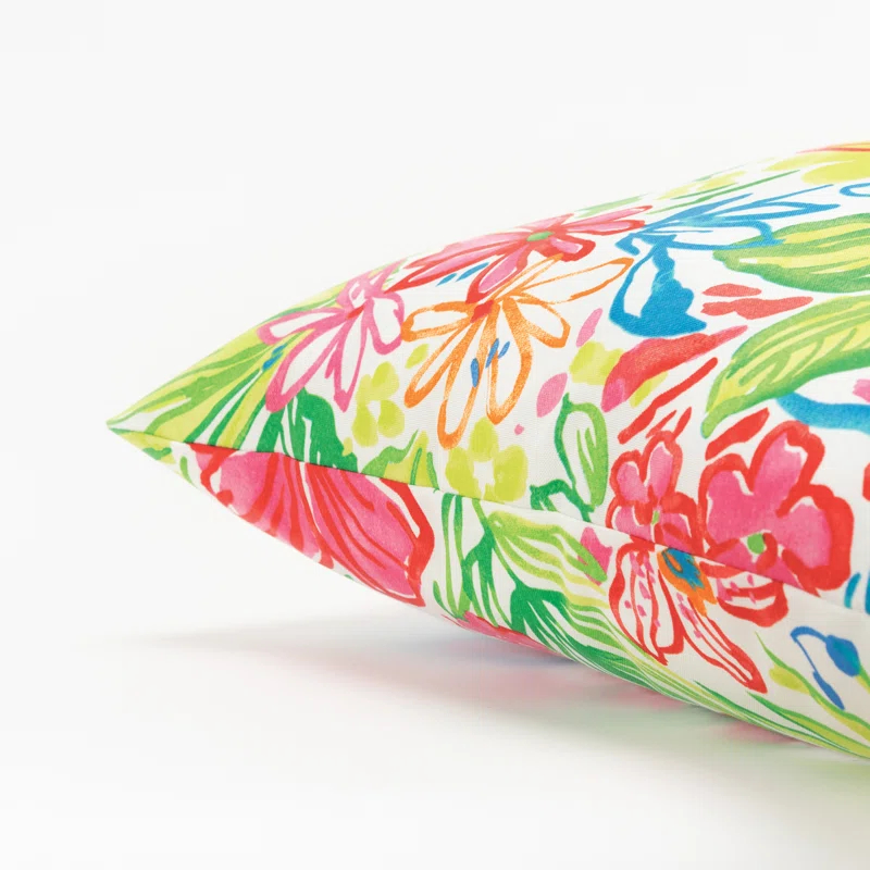 Floral Reversible Throw Pillow