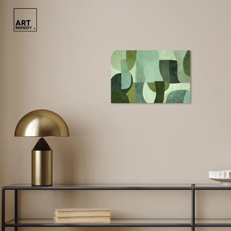 Art Remedy Tualipa Green Abstract Wall Art by Art Remedy