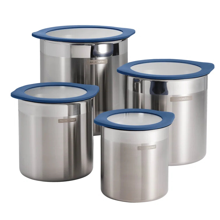 Tramontina 4 Piece Kitchen Canister Set