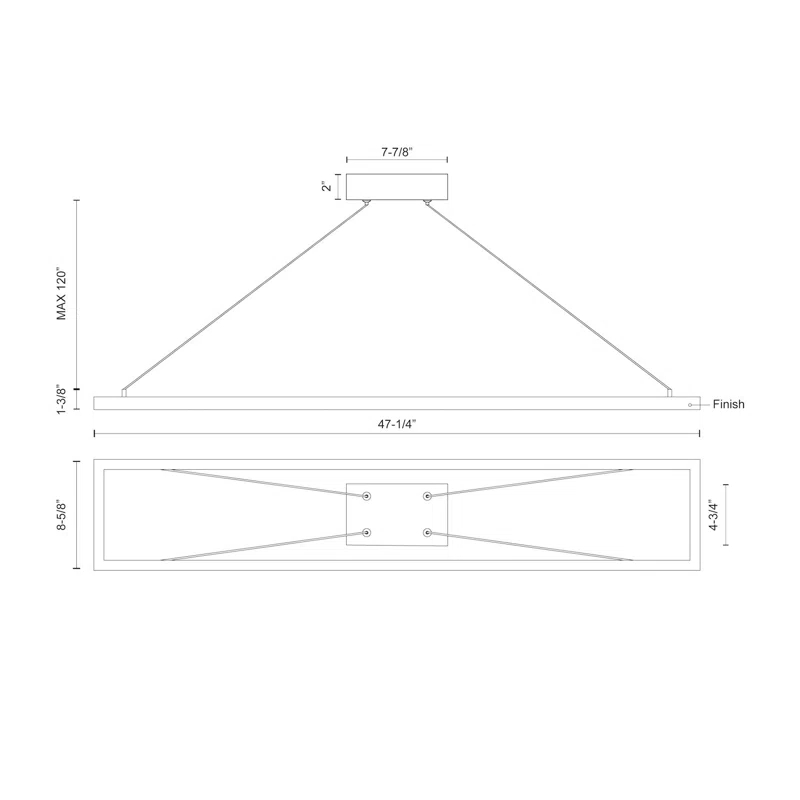 Kuzco Lighting Piazza Dimmable LED Square / Rectangle Chandelier