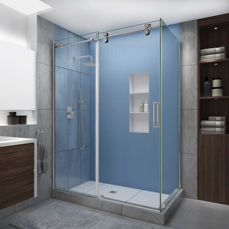Aston Langham XL 44" - 48" W x 32" D x 80" H Rectangle Shower Enclosure SEN979EZ.UC-CH-483280-R