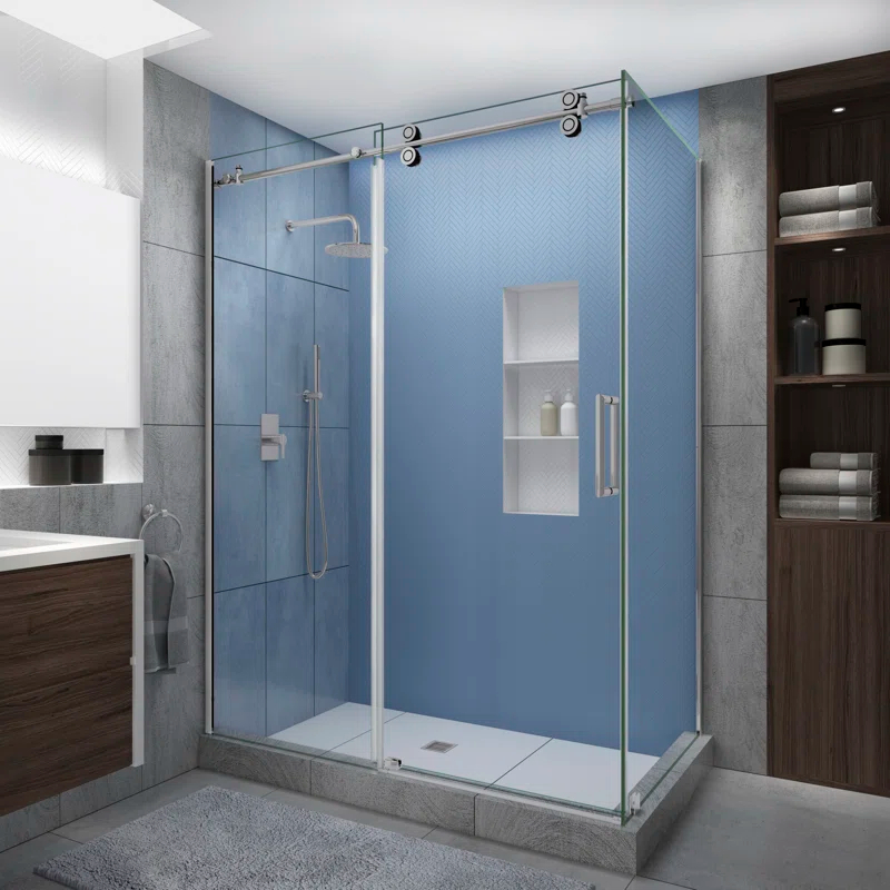 Aston Langham XL 44" - 48" W x 32" D x 80" H Rectangle Shower Enclosure SEN979EZ.UC-CH-483280-R